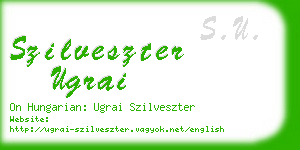 szilveszter ugrai business card